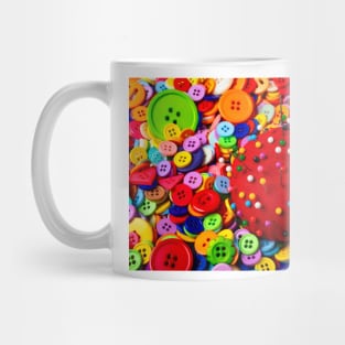 Pin Cushin And Pile Of Buttons Mug